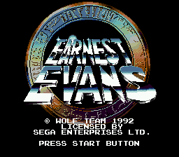 Заставка игры Earnest Evans
